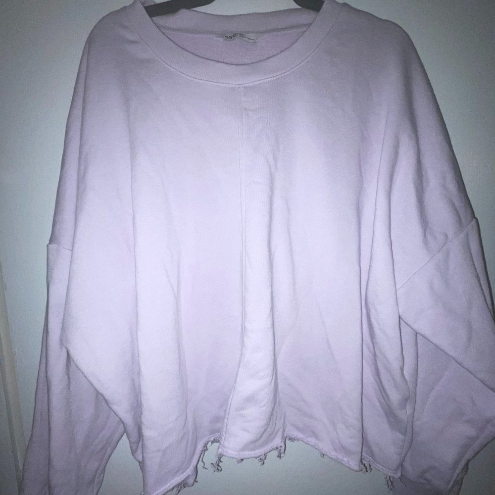 Purple Distressed Crewneck